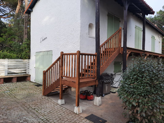 terrasse bois escalier garde corps vendee