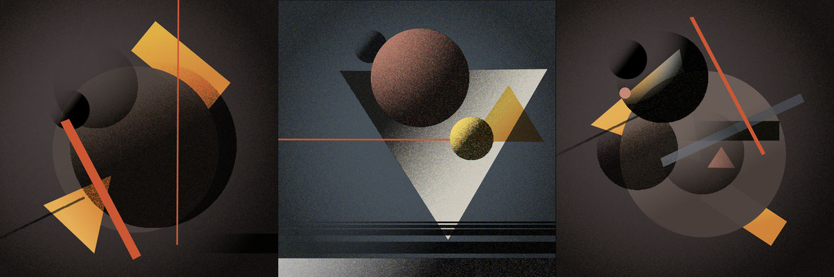 Compositions abstraites (travail personnel).