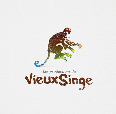 Conception logotype Les productions du vieux singe.