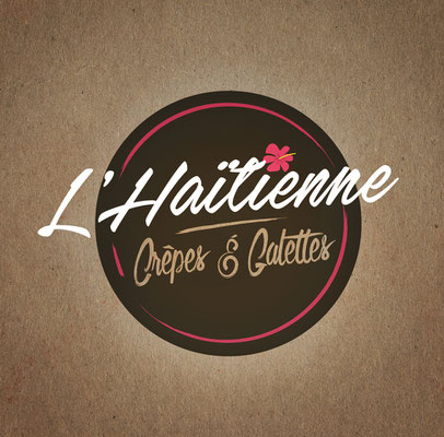 Conception logotype crêperie métissée l'Haïtienne (Île de la Réunion).