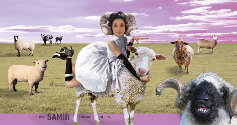 Samir Einladung - Design / Collage © e-schacherbauer designer sister label /e erika