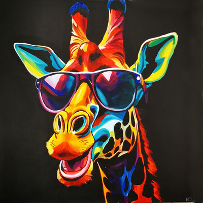 ARTwork: Marcell Dergecz (AT) - Titel: Giraffe | Acryl auf Leinwand: 100x100cm | 1.200,00€
