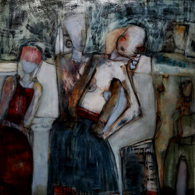 ARTwork: Rosemie Becker (DE) - SELECTed . 20 | Wankelnde Welt, 100x100cm