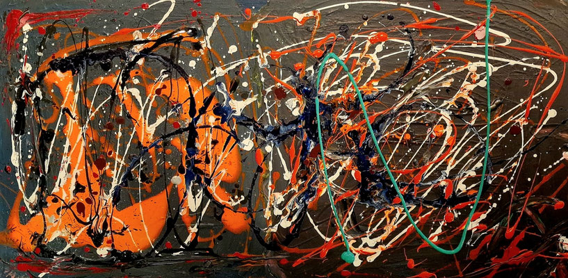 ARTwork: Jeannette Loacker (AT) - Titel: Stille im Sturm | Acryl auf Leinwand: 100x50cm | 600,00€