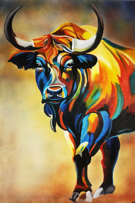 ARTwork: Marcell Dergecz (AT) - Titel: Stier | Acryl auf Leinwand: 80x120cm | 960,00€