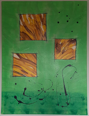 ARTwork: Manuela Bösch (AT) - Titel: drei Fenster im Grünen | Acryl auf Leinwand: 80x60cm | statt 420,00€ jetzt 210,00€