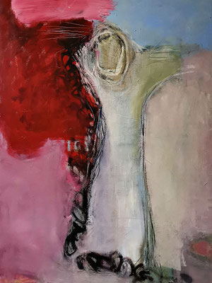 ARTwork: Rosemie Becker (DE) - Titel: Gewaltiges Rot | Leinwand, Acryl: 140x100cm | 2.100,00€