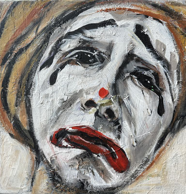 ARTwork: Stefanie Dorner (AT) - Titel: Clown | Acryl auf Leinwand: 40x40cm | 40,00€