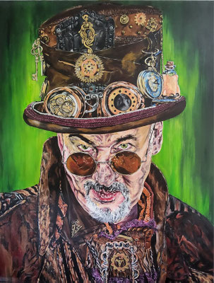 ARTwork: Melitta Ratz (AT) | SELECTed . 24 - Titel: Leonardo der Zeitreisende | Acryl auf Leinwand: 80x100cm | 1.800,00€