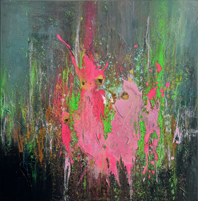 ARTwork: Imelda Steiger (CH) - SELECTed . 20 | Acryl-Mischtechnik, Titel: Papageien (526) - Preis: 1.500,00CHF