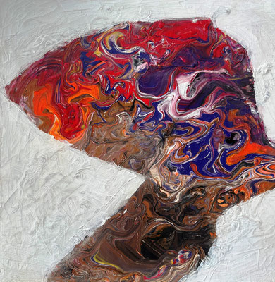 ARTwork: Stefanie Dorner (AT) - Titel: Fabelwesen | Mixed Media auf Leinwand: 50x50cm | 80,00€