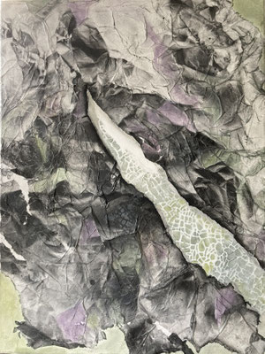 ARTwork: Elke Hubmann-Kniely (AT) - Titel: freilegen (740) | Graphit, Chinapapier, Pastell, Kohle auf Leinwand: 60x80cm | 1.120,00€