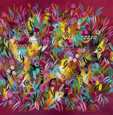 ARTwork: Erika Wachter (CH) | SELECTed . 24 - Titel: Farbenspiel, 60x60cm | Preis: 760,00€