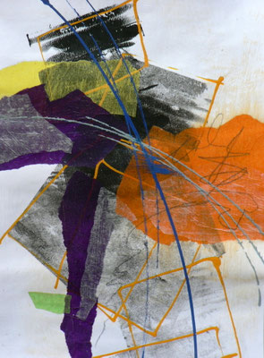 ARTwork: Evelyn Marschall-Gebhard (DE) - Titel: Torero | Mischtechnik, Collage auf Papier: 40x50cm | 500,00€ (600,00€ inklusive Rahmen)