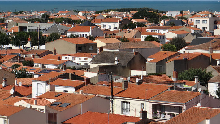 Les toits de la Chaume: quartier des Sables d'Olonnes