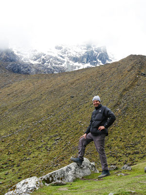 Aber zum Posen reicht es noch! Hier ein letztes Mal der Salkantay.