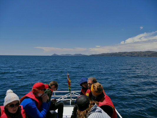 Auf dem Boot nach Isla del Sol (Sonneninsel).