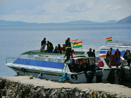 Mein Boot, das mich zur Isla de la Luna hin- und wohl zurück bringen soll. Es gibt nur eine Stunde Aufenthalt, also will die gut genutzt werden.
