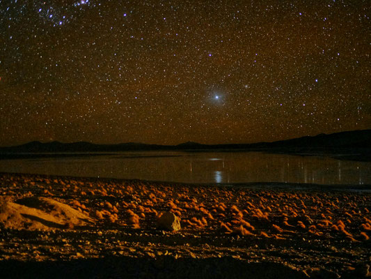 Den Sternenhimmel habe ich nach mehreren Versuchen endlich auch einfangen können bevor es ins Bettchen ging. Im Süden sind es sehr viel mehr Sterne und Galaxien als im Norden. 