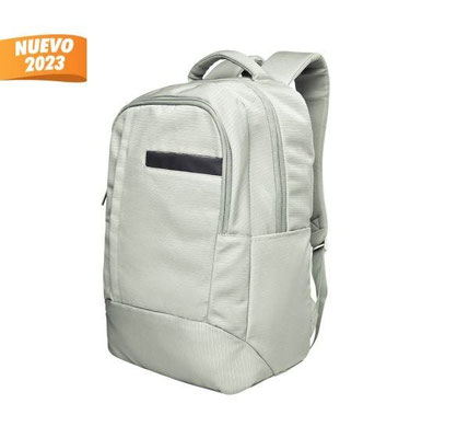 Código  SIN 513     Bolsa frontal con compartimentos organizadores, bolsa principal con cierre, espacio para laptop o tablet y 2 bolsillos laterales.  Tamaño:  30 x 44 x 18 cm Material:  Poliéster / Curpiel