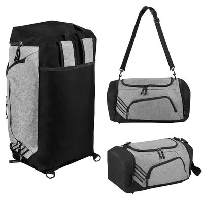 Código  SIN 311  MALETA MOCHILA VINCI  Maleta-mochila con bolsa principal, bolsa frontal con cierre, tiras reflejantes, bolsa lateral con cierre y zapatera. Incluye tirantes acojinados, correa ajustable   Material: Poliéster   Tamaño:   45 x 30 x 23 cm