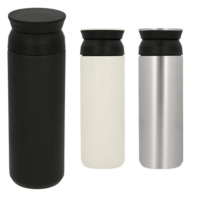 Código T 162 ECLIPSE Termo de acero inoxidable y doble pared insulado al vacío con acabado rugoso. Material: Acero inoxidable / Plástico Capacidad: 500 ml.  Medidas del producto Alto: 20.8 cm. Ancho: 6.5 cm. 