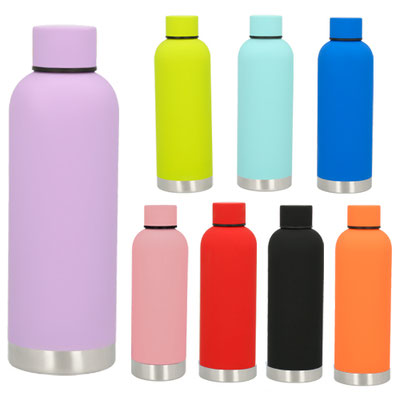 Código T 186 LORO Termo de acero inoxidable de doble pared insulado al vacío con acabado rubber y tapa enroscable. Material: Acero Inoxidable / Plástico Capacidad: 500 ml.  Medidas del producto Alto: 22.5 cm. Ancho: 7.5 cm.