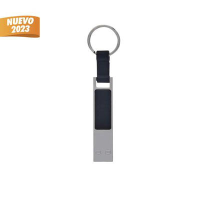 Código USB 333 USB Llavero con luz que enciende logo al grabar. Incluye caja individual. Material: Metal / Hule Tamaño:  1.2 x 8.6 cm. Capacidad 16 GB