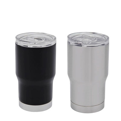 Código TMPS 174 Doble pared.  Incluye tapa de plástico con válvula de seguridad. Base metálica en color plata. Mantiene temp. caliente 6 hrs y temp. fría 8 hrs aprox. Incluye caja individual. Material: Acero inoxidable. Medida: 8x 14 cm. Capacidad 380 ml