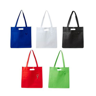 CÓDIGO SIN 910 Bolsa con fuelle. Incluye bolsa frontal y porta llaves. Material Non Woven. Medidas 34.5x35x9 cm