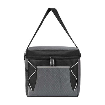 Código SIN 186 HIELERA ESTORIL (Interior plastificado impermeable. Bolsa frontal. Bolsa lateral de red.)  Material:  Poliéster.  - Tamaño:  26.5 x 24 x 16.5 cm