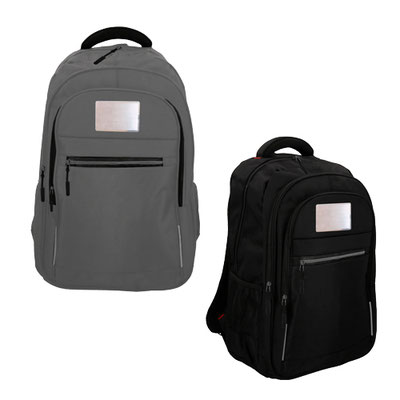 Código  BL 108 Mochila de 4 compartimentos. 1 compartimento principal con apartado para laptop de 16" , 3 compartimentos frontales,   Material: Poliéster     Alto: 52.5 cm. Ancho: 34.0 cm. Fuelle: 12.0 cm.