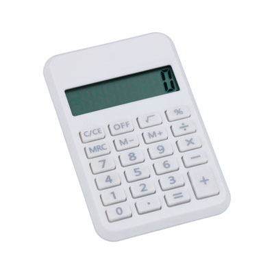 Código CA 006 ALBERT Calculadora de bolsillo. Material: Plástico.  Medidas del producto Alto: 6.0 cm. Ancho: 9.0 cm. 