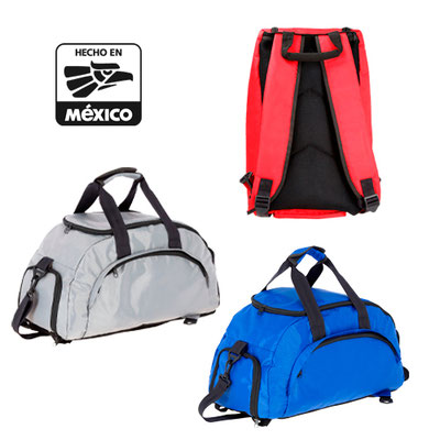 Código BL 098 LEBRON Maleta deportiva que se convierte en mochila, con 2 broches de seguridad ajustables y tirantes acolchonados. Incluye zapatera y dos compartimentos exteriores, asas y correa ajustable. Material: Poliéster. Alto: 28.0 cm. Ancho: 52.0 cm