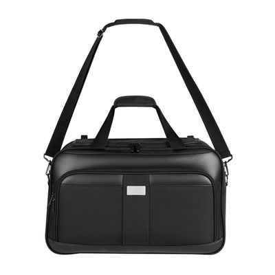 Código  SIN 411 MALETA FALESIA (Bolsa principal y frontal. Placa metálica re movible para fácil grabado. Incluye asa para colgar en hombros.) Material: Poliéster / Malla. Tamaño:   51 x 30 x 24 cm
