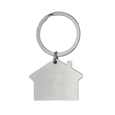 Código MK 002 HOUSE Llavero metálico en forma de casa. Material: Metal. Medidas del producto Alto: 7.2 cm. Ancho: 4.0 cm.