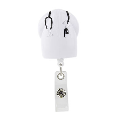 Código SLD 009 -PORTA GAFETE DOCTOR- Cordón 80 cm. Incluye clip porta tarjetas.  Material: Plástico Tamaño:  4 x 9.7 cm.