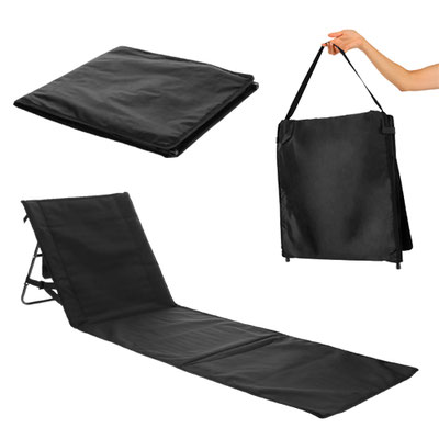 Código TL 030 CAMARENA Cama de poliéster portátil para playa. Su respaldo es ajustable de acuerdo a la posición deseada. Material: Poliéster.  Medidas del producto Alto: 48.0 cm. Ancho: 147.0 cm.