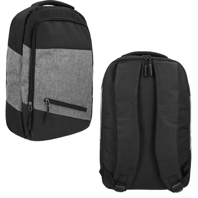 Código  BL 085 Mochila de poliéster y vinipiel que abre a 330 grados con asa acojinada, cierres plastificados, 1 compartimento frontal,   Material: Poliéster/Vinipiel   Alto: 51.0 cm. Ancho: 29.0 cm. Fuelle: 15.0 cm.