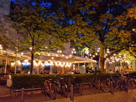 Biergarten in Erlangen/ Deutschland.