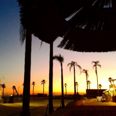 Sonnenuntergang an der Algarve-Küste/ Portugal.