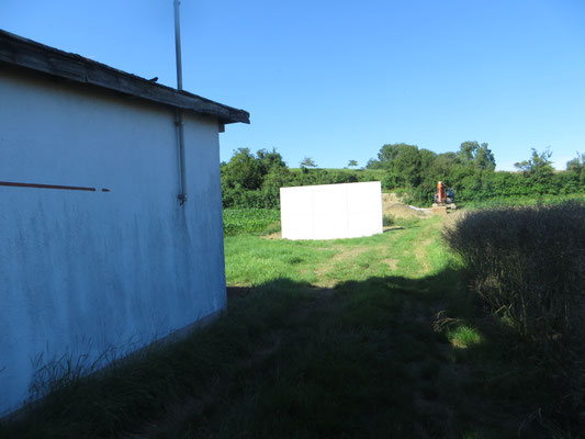 Sicht auf die neue Schutzwand