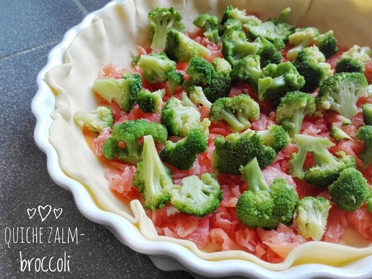 quiche met zalm en broccoli