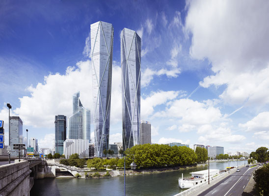 Tours Hermitage Plaza / Courbevoie La Défense / © Foster and partners