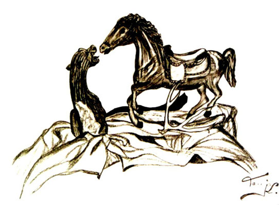 THE ENCOUNTER OF THE HORSE AND THE DRAGON