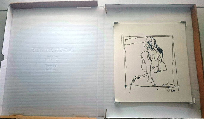 Box with 4 etches, 2001 signed, n.f.s.