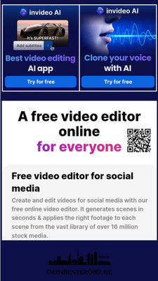 A free video editor online for everyone und für Jeden.