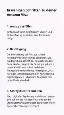 Auftrag ausfüllen, Bestätigung, Startgutschrift erhalten