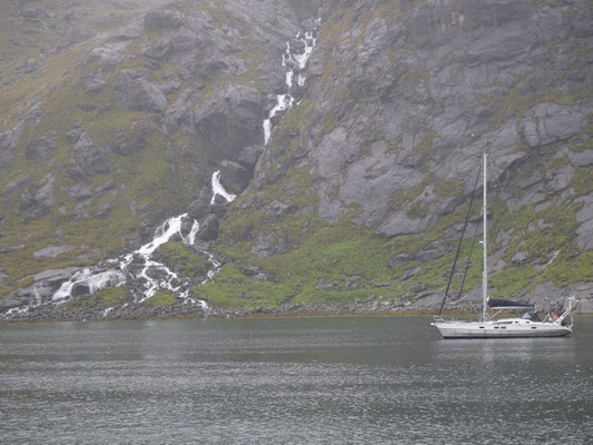 Vor Anker im Loch Scavaig, Isle of Skye 