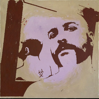 "absence 42 (Selfie)"  Öl auf Baumwolle  60 cm x 60 cm  2015